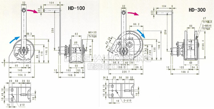 日本FUJI HD手动绞盘尺寸