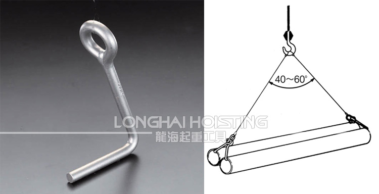 PF型钢管吊钩吊装示意图
