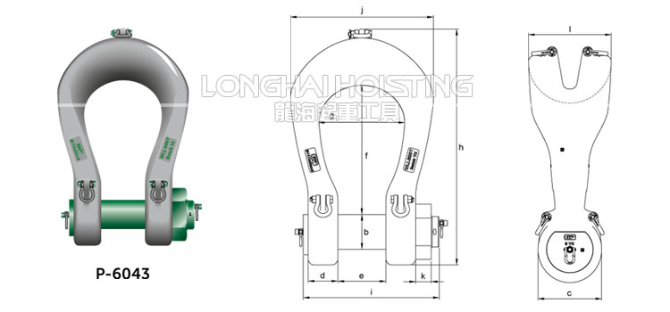 荷兰GreenPin P-6043高强度弓型卸扣尺寸
