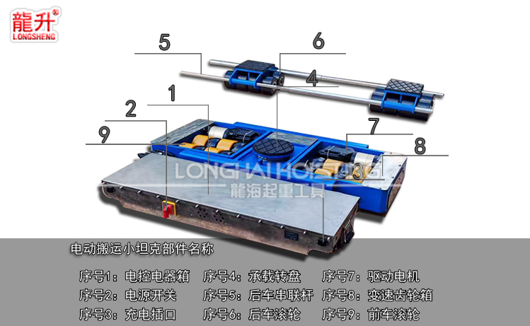 电动搬运小坦克组成部件