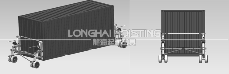 轮式集装箱搬运系统操作示意图