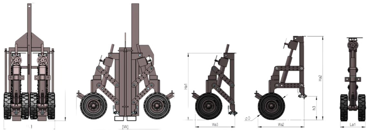 轮式集装箱搬运系统尺寸