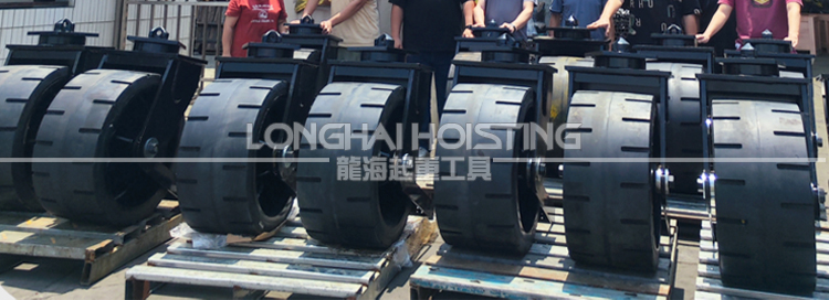 实心橡胶集装箱搬运轮脚轮案例一