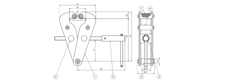 EAGLE CLAMP BHC工字钢夹钳尺寸