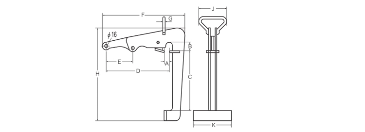 EAGLE CLAMP DLV圆铁桶用夹钳尺寸