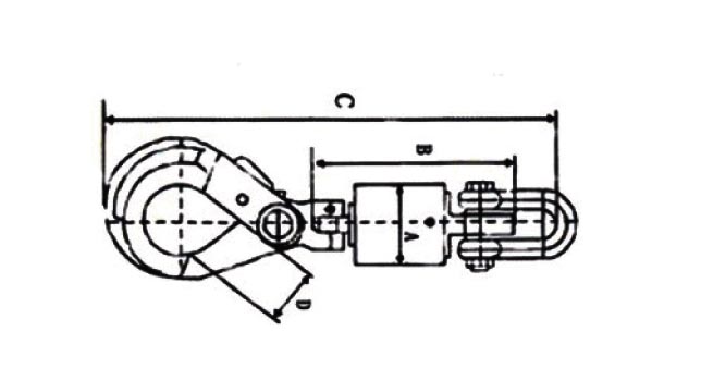 油田旋转吊钩尺寸