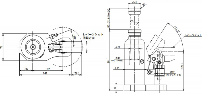 鹰牌EAGLE ED-40液压千斤顶尺寸