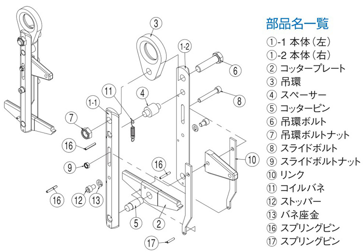 RH型三木吊具组成部件