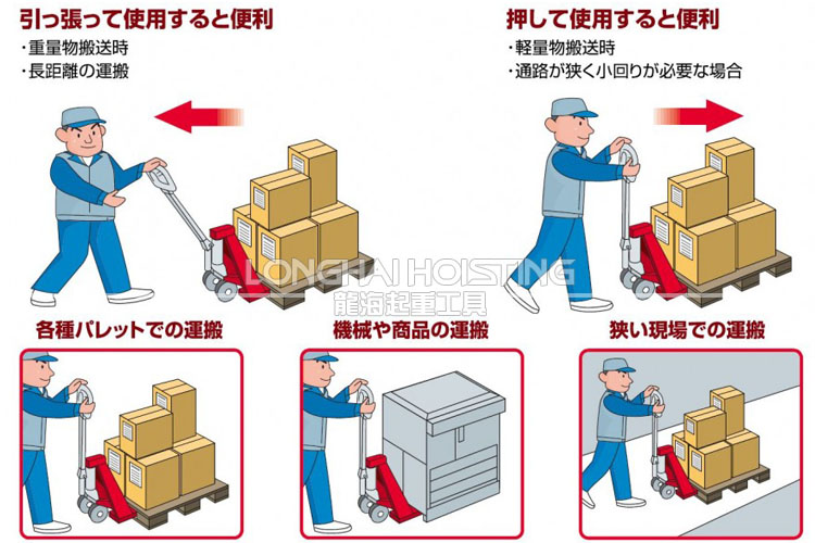 BISHAMON手动液压搬运车BM系列应用