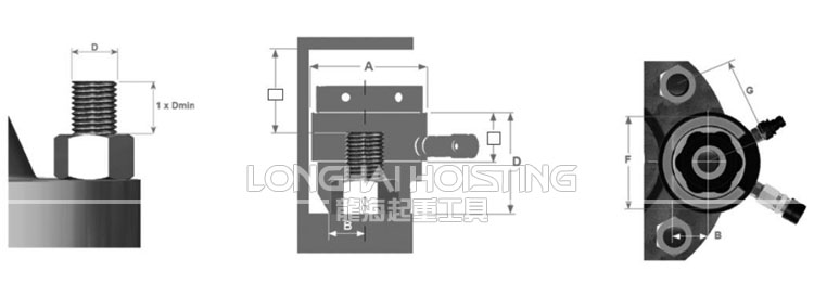 LSBTG型液压螺栓拉伸器尺寸