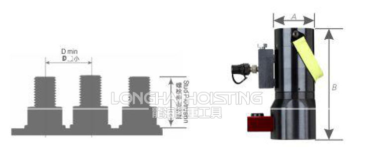 LSPSD型风电液压螺栓拉伸器尺寸