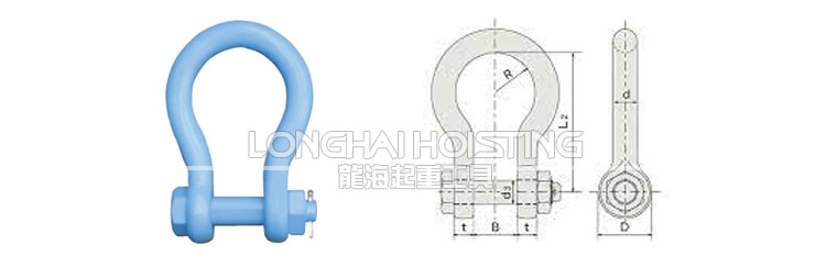 RB型KANSAI轻量弓型卸扣尺寸