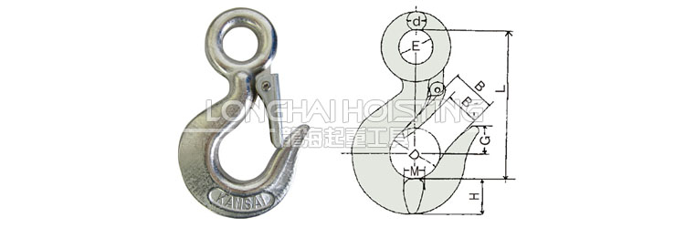 KANSAI不锈钢重型安全钩尺寸